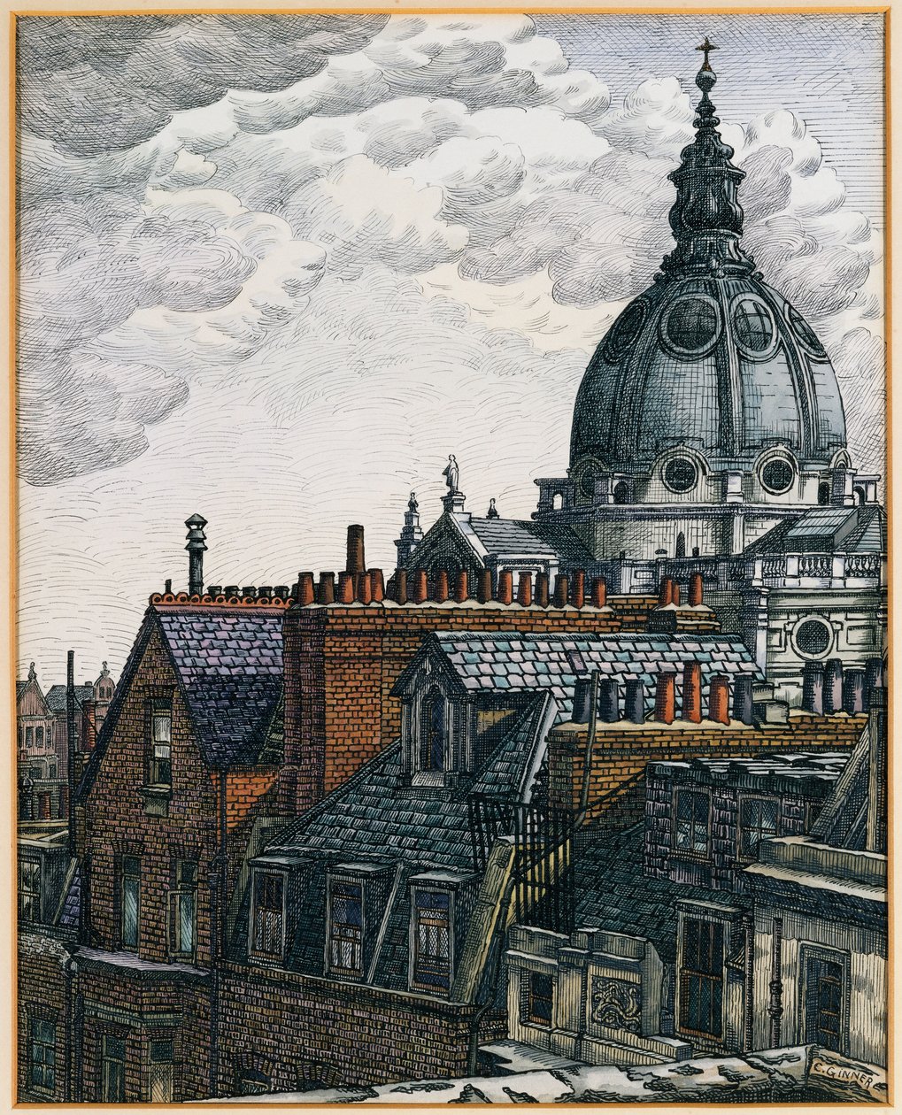 Le Dôme, Brompton Oratory - Charles Ginner
