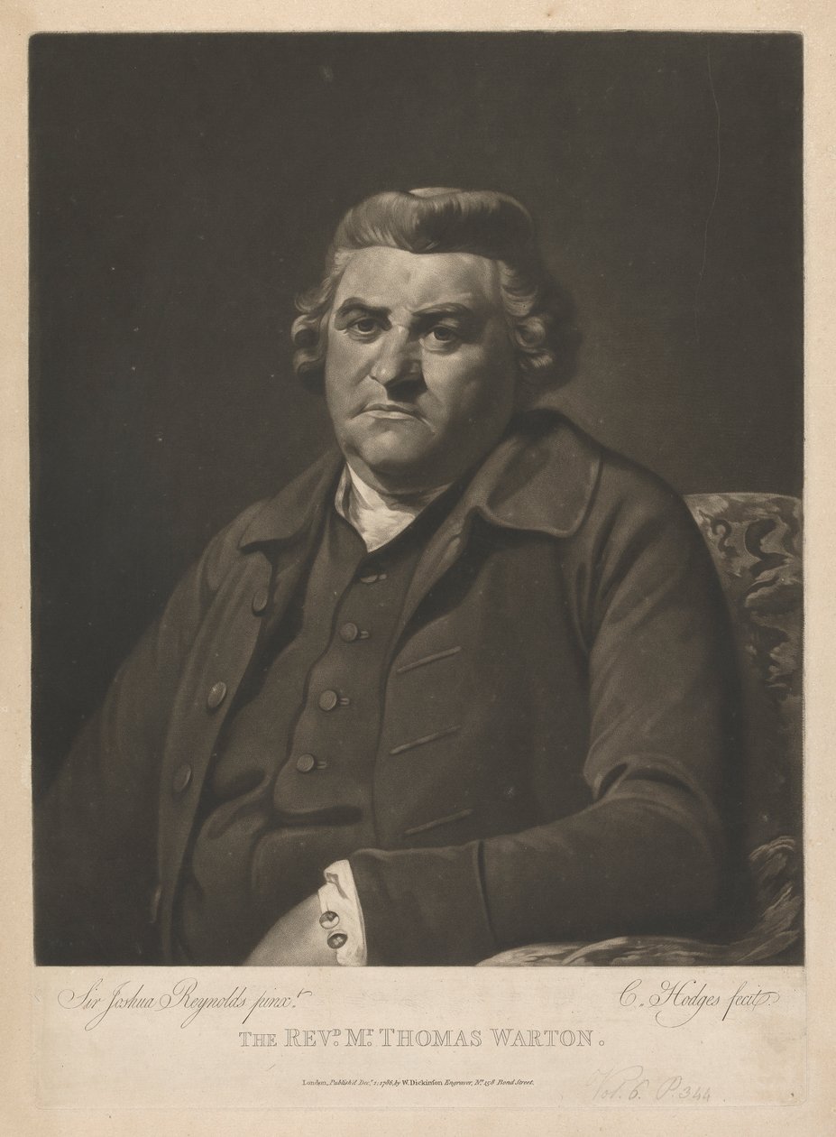Révérend Thomas Warton - Charles Howard Hodges