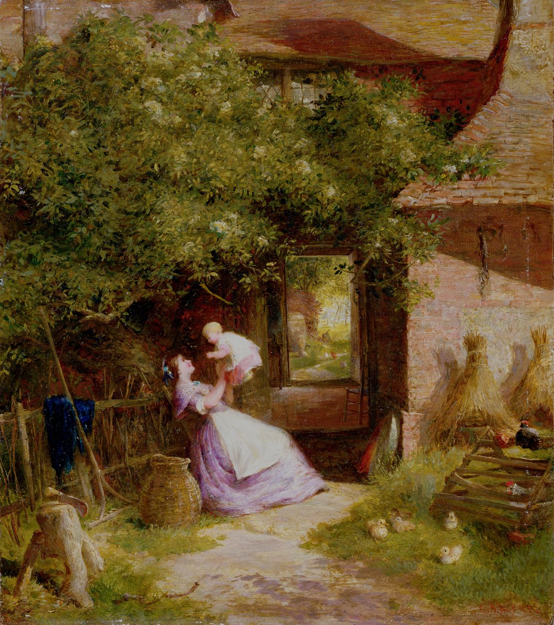 Mère et enfant - Charles James Lewis