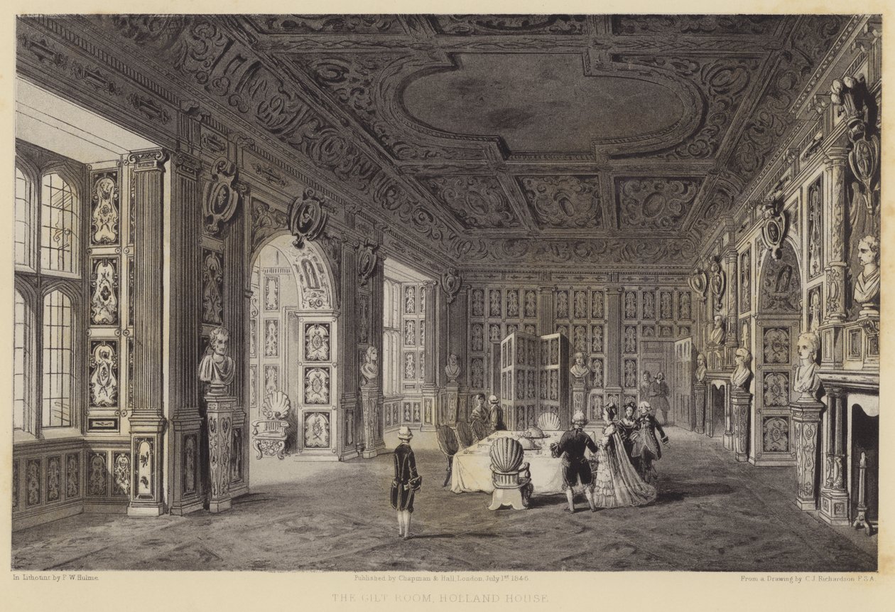 La salle dorée, Holland House - Charles James Richardson