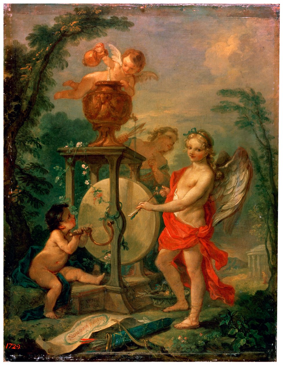 Cupidon aiguisant une flèche, 1750 - Charles Joseph Natoire