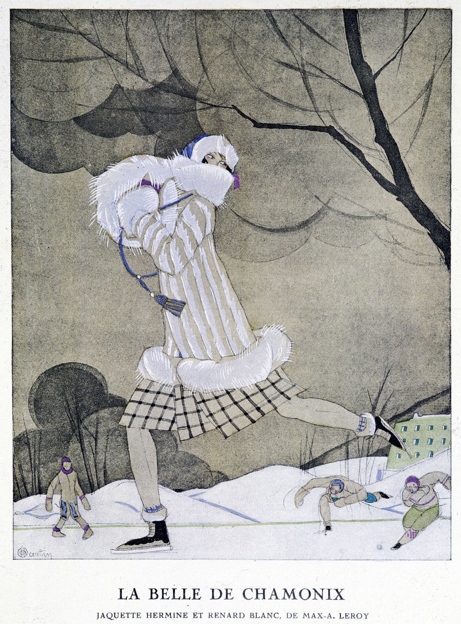 La belle de Chamonix - gravure de mode - Charles Martin