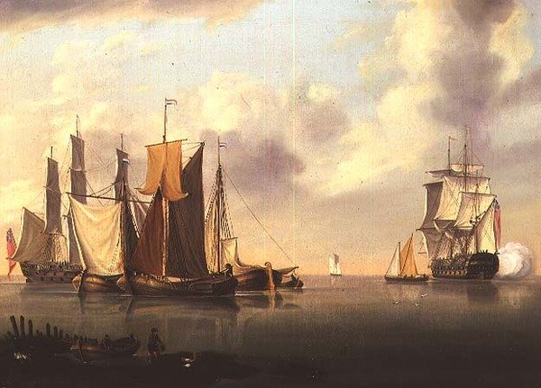 Navires par temps calme - Charles Martin Powell