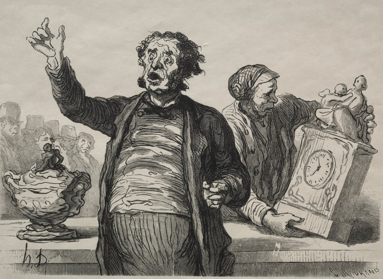 La salle des ventes : Le crieur public - Charles Maurand