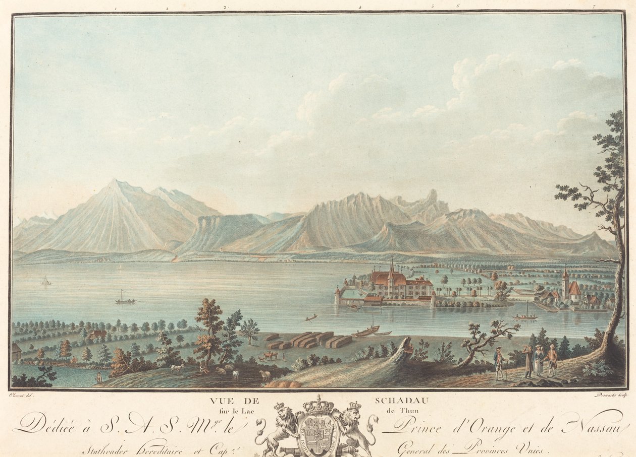 Vue de Schadau - Charles Melchior Descourtis