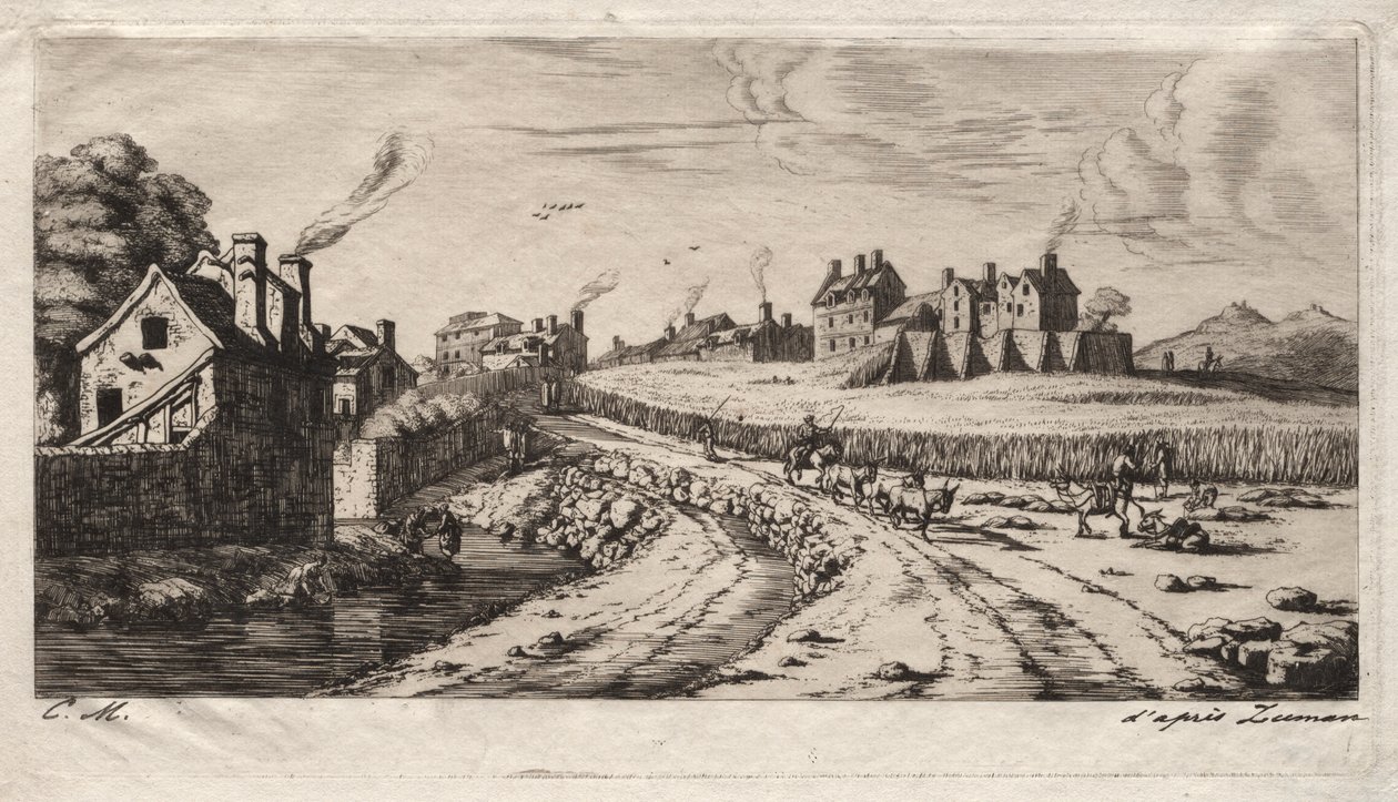 Entrée du faubourg, Saint-Marceau, Paris - Charles Meryon