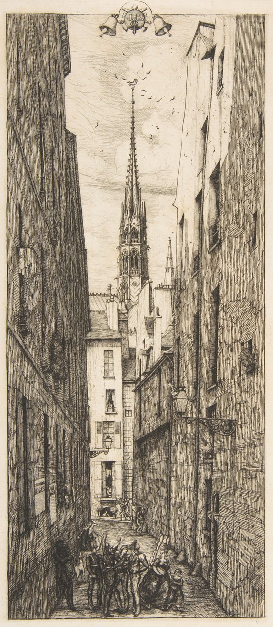 La Rue des Chantres, Paris, 1862 - Charles Meryon