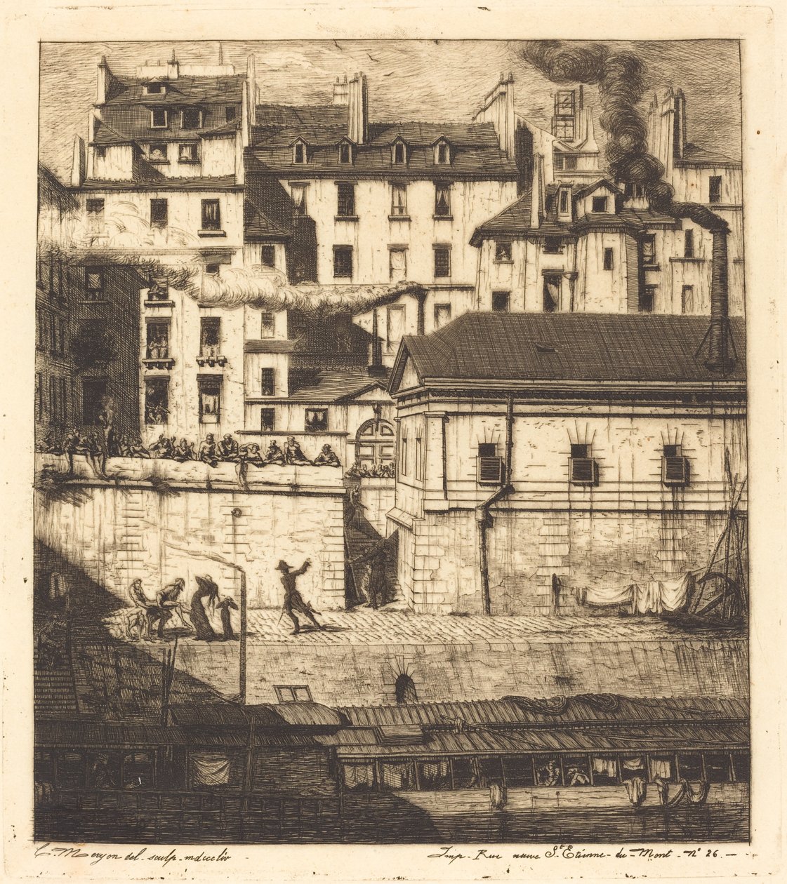 La morgue, Paris - Charles Meryon