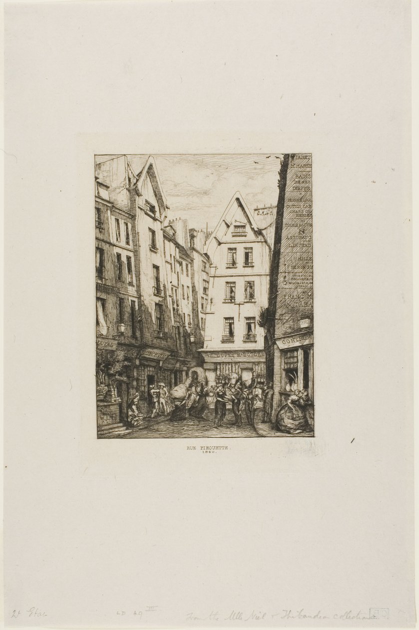 Rue Pirouette aux Halles, Paris - Charles Meryon