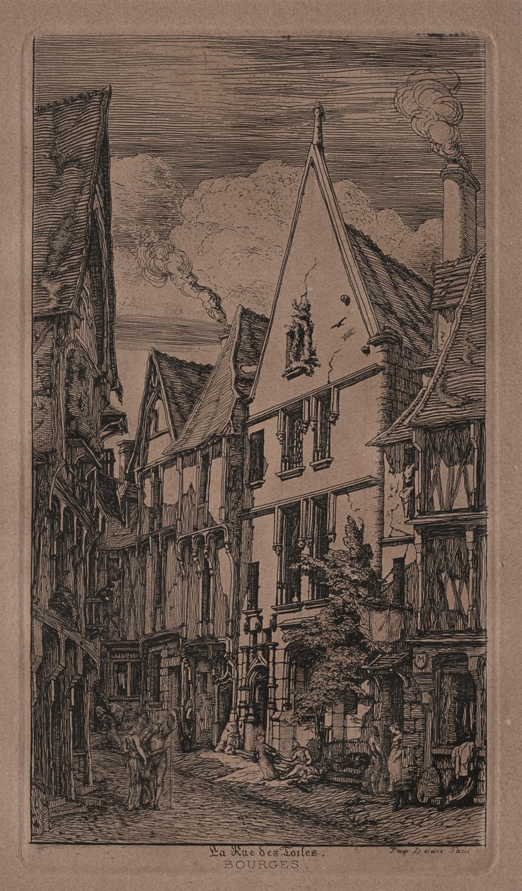 Rue des Toilés, Bourges - Charles Meryon