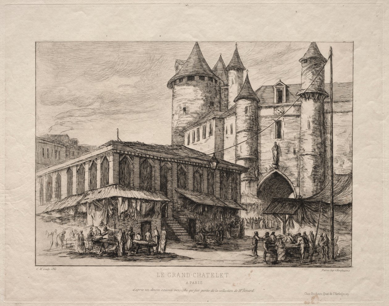 Le Grand Châtelet, Paris, vers 1780 - Charles Meryon