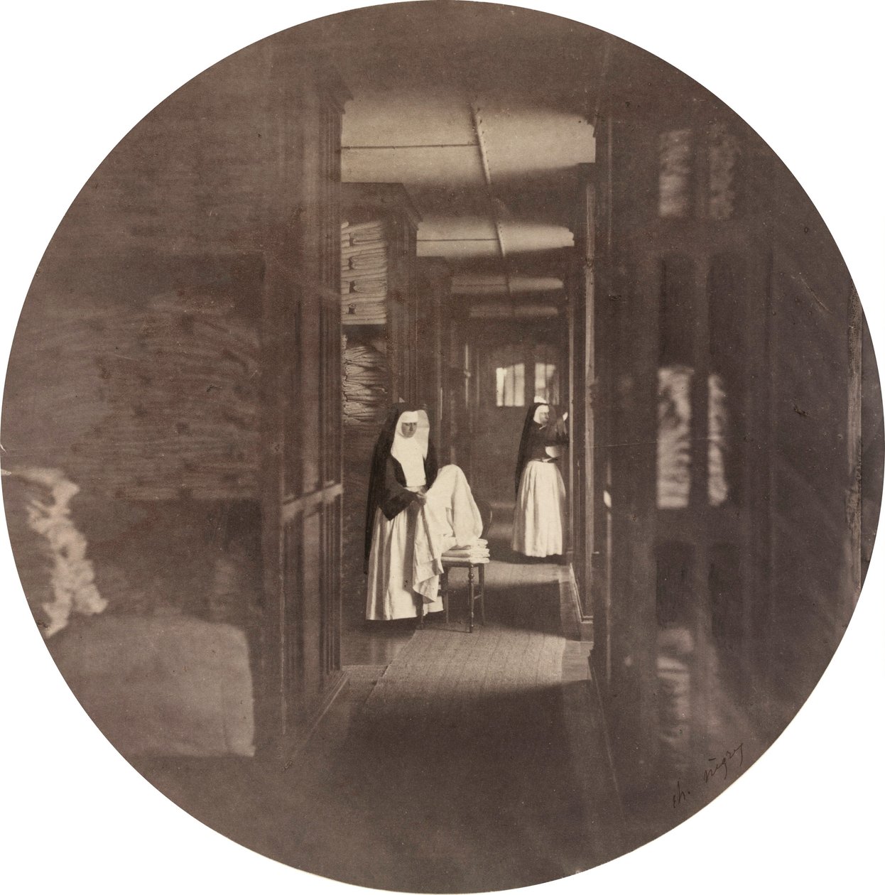 Asile Impérial de Vincennes: la Lingerie,1859 (photo) - Charles Nègre