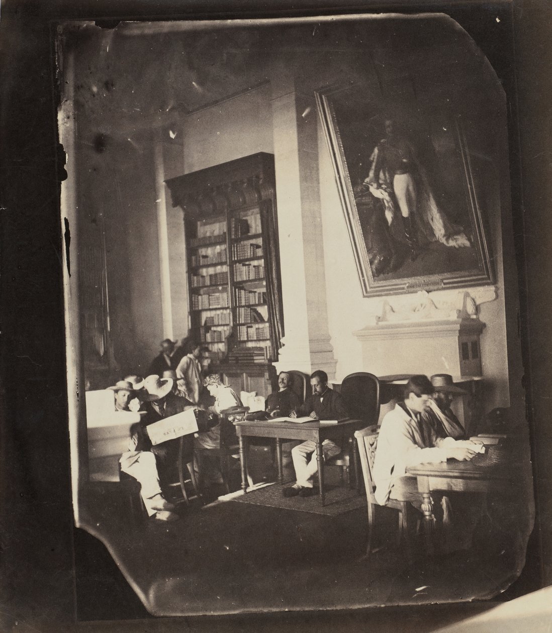 Asile impérial de Vincennes : la bibliothèque, 1858-59 - Charles Nègre