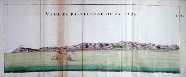 Vue de Barcelone et de son port - Charles Pene