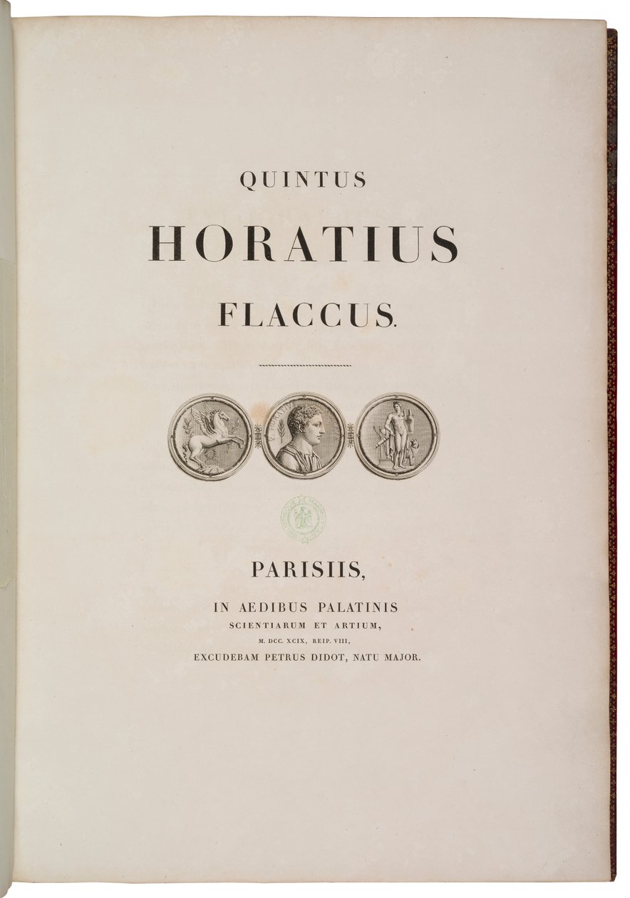 Page de titre de Quintus Horatius Flaccus - Charles Percier