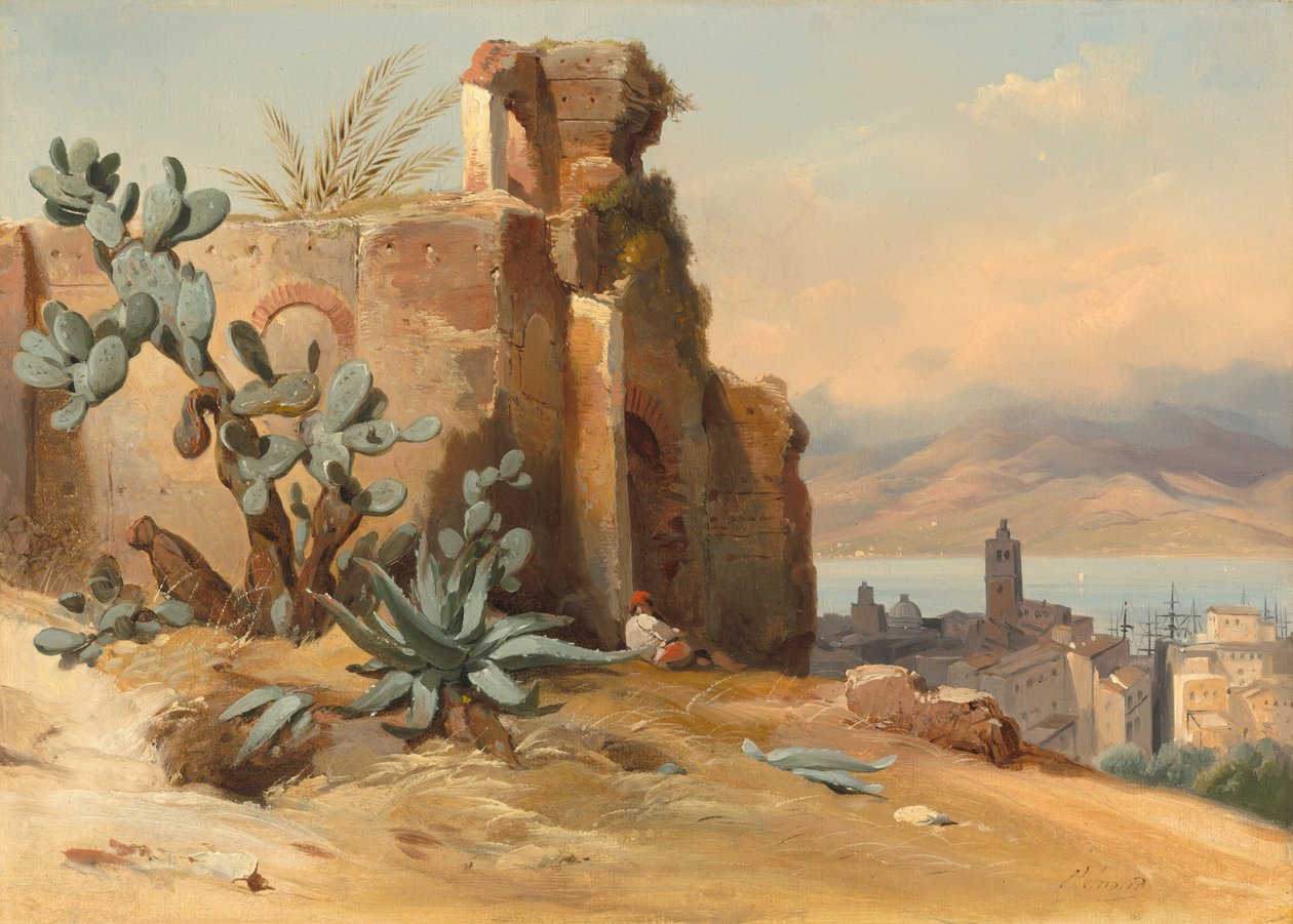 Ruines antiques près de Messine, Sicile, 1842 - Charles Rémond