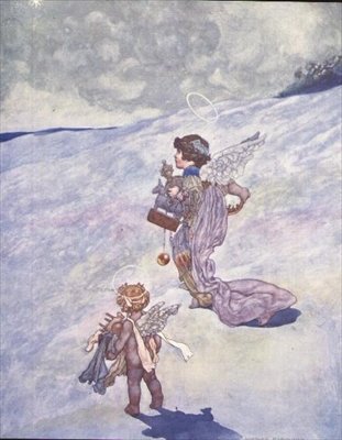 Anges de Noël avec des jouets - Charles Robinson