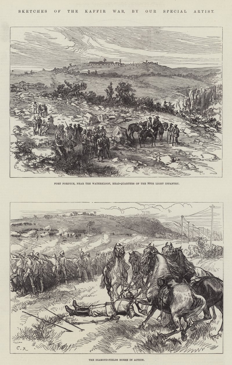 Croquis de la guerre des Kaffirs - Sir John Charles Robinson