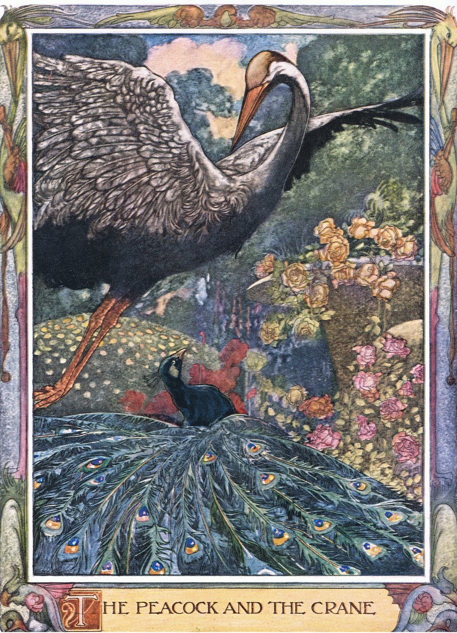 Le Paon et la Grue - Charles Robinson