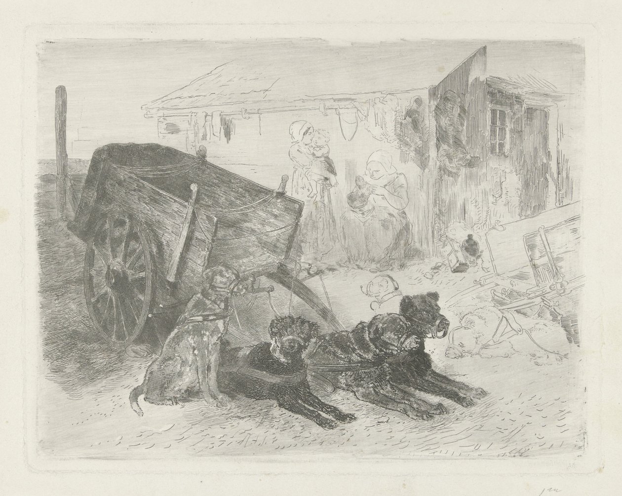 Le chariot à chiens - Charles Rochussen