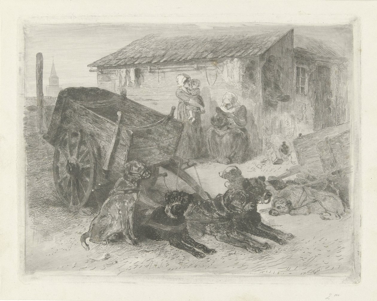 Le chariot à chiens - Charles Rochussen