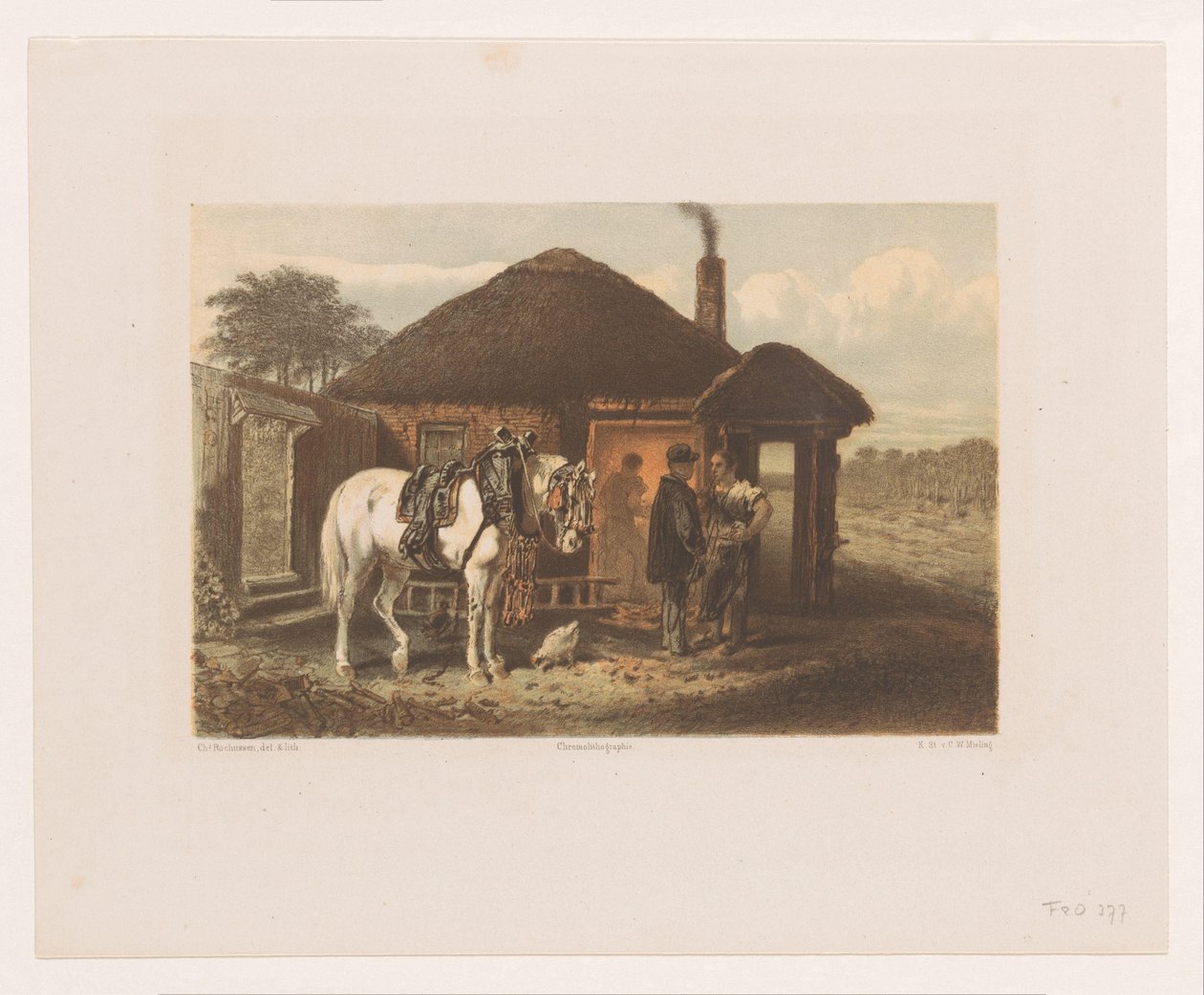 Maréchal-ferrant discutant avec un homme - Charles Rochussen