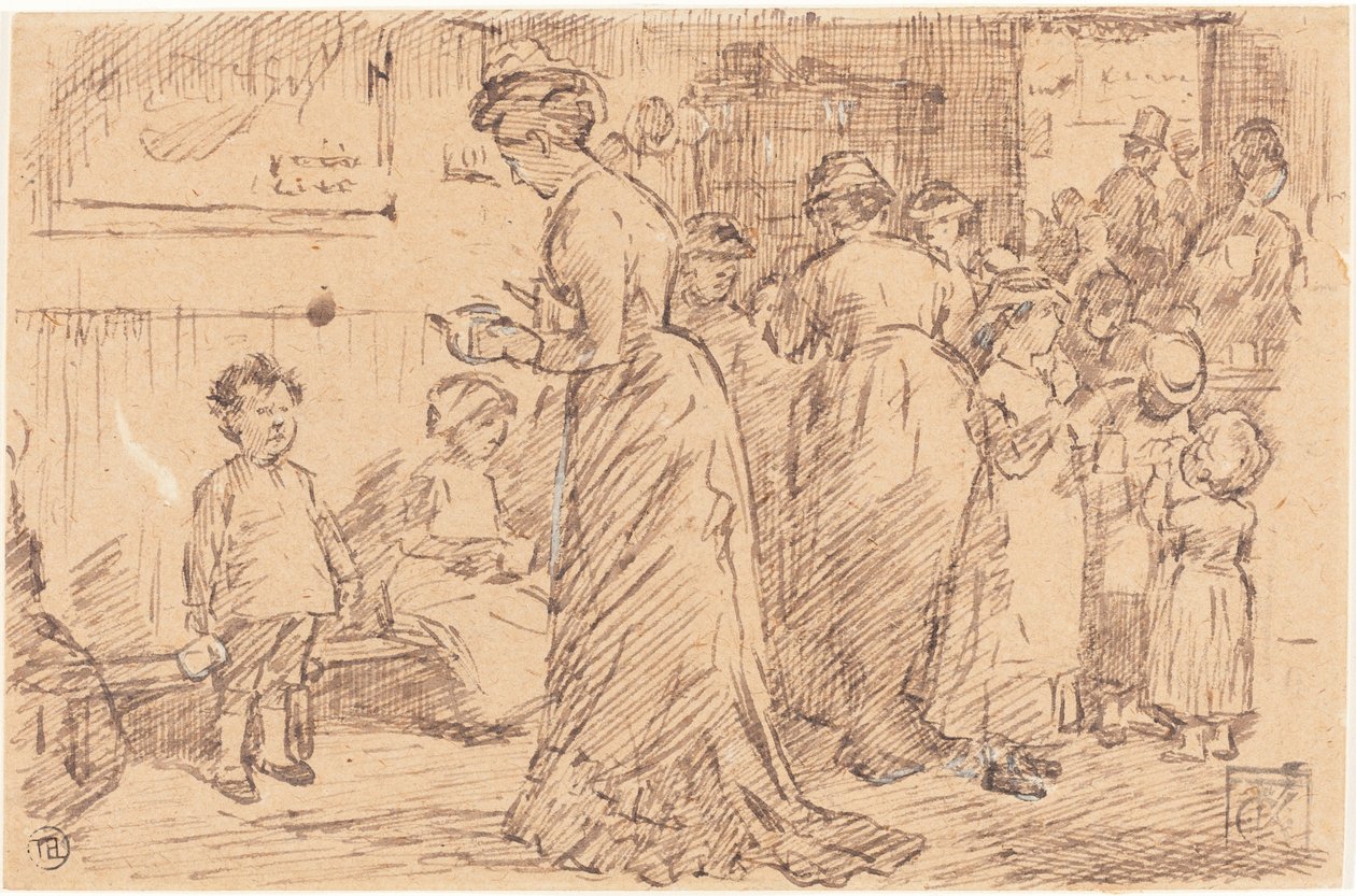 Buffet de gare - Charles Samuel Keene