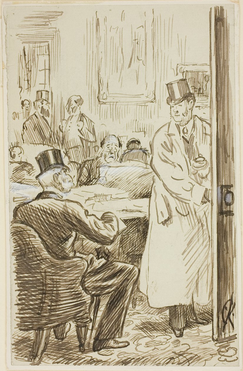 Au club - Charles Samuel Keene