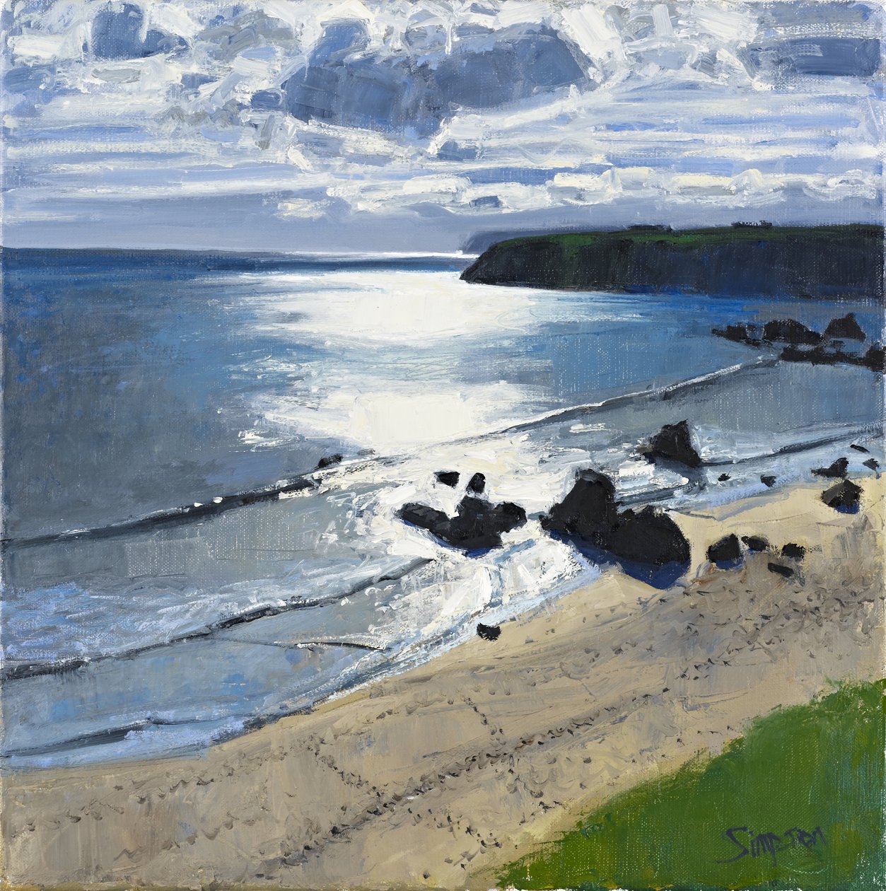 Baie de Sango, 2011 (huile sur toile) - Charles Simpson