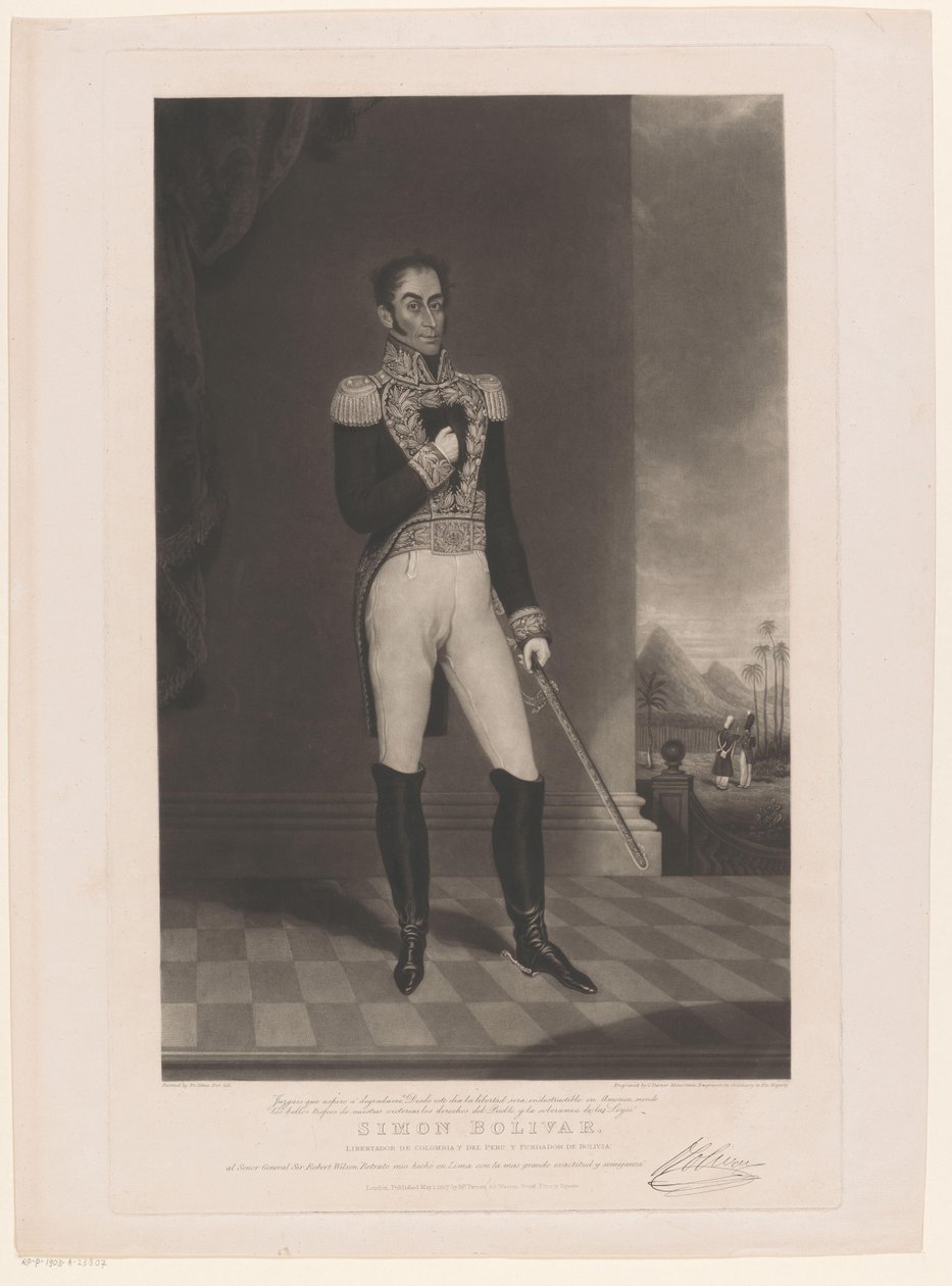 Portrait de Simón Bolívar - Charles Turner
