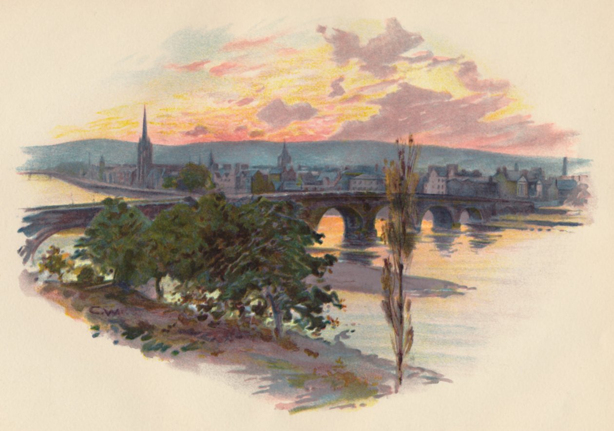 Perth, depuis Bridge End, 1907, vers 1890 - Charles Wilkinson
