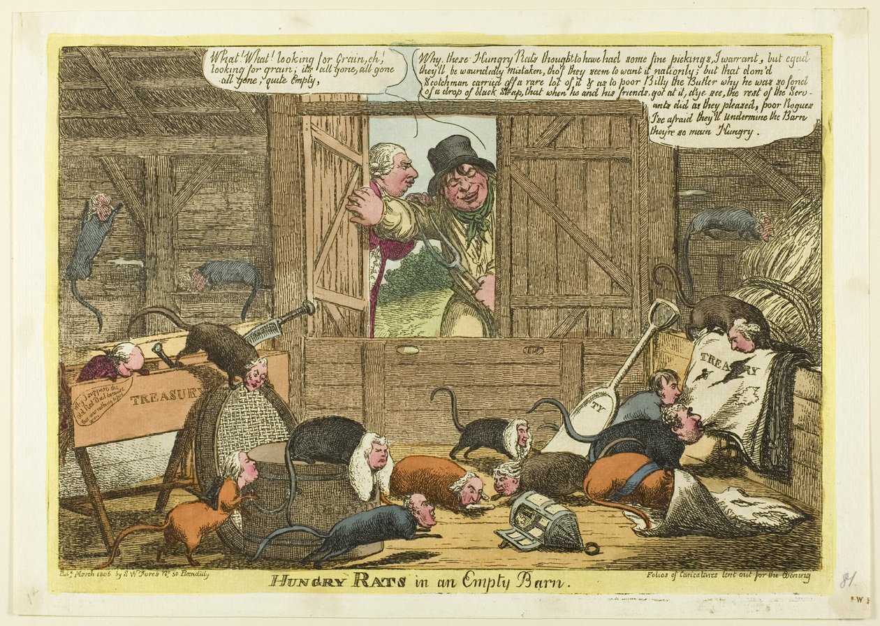 Des rats affamés dans une grange vide - Charles Williams
