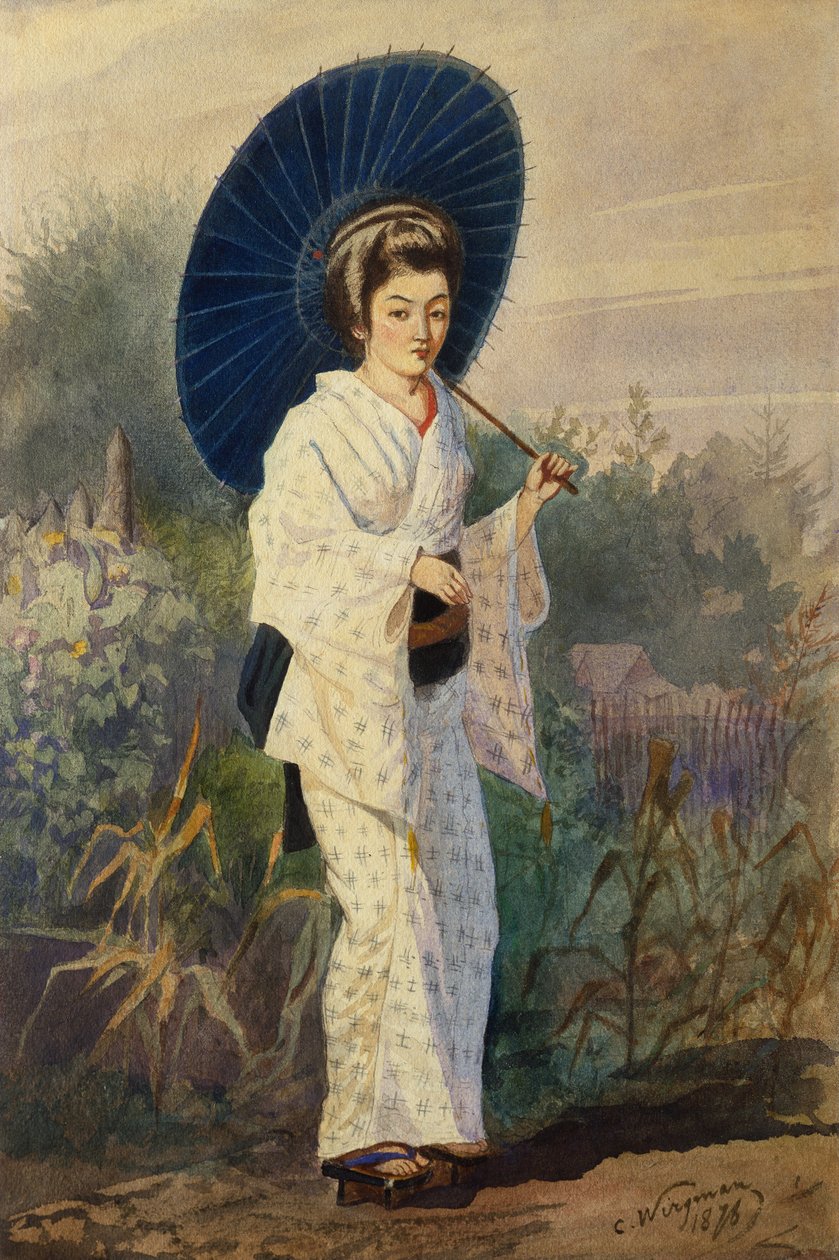 Une femme japonaise - Charles Wirgman