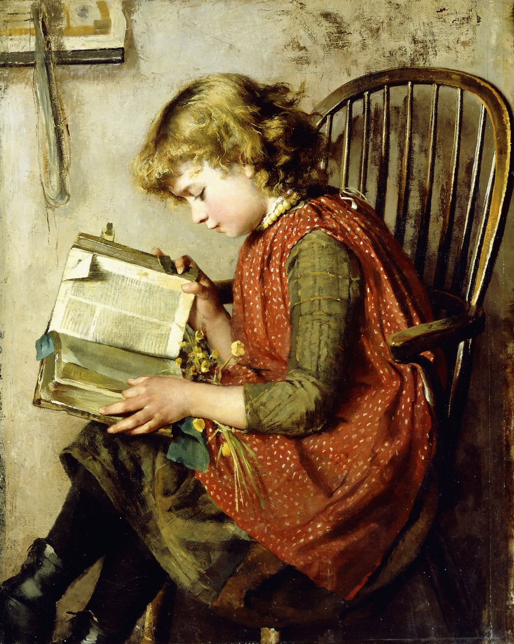 Jeune fille lisant, 1890 - Charlotte Weeks