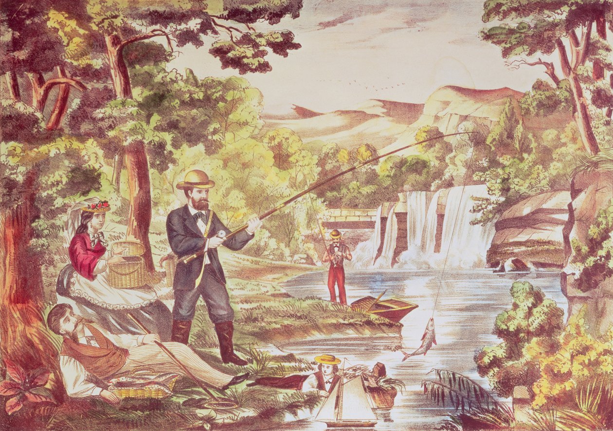 Scène de pêche - Chas Hart