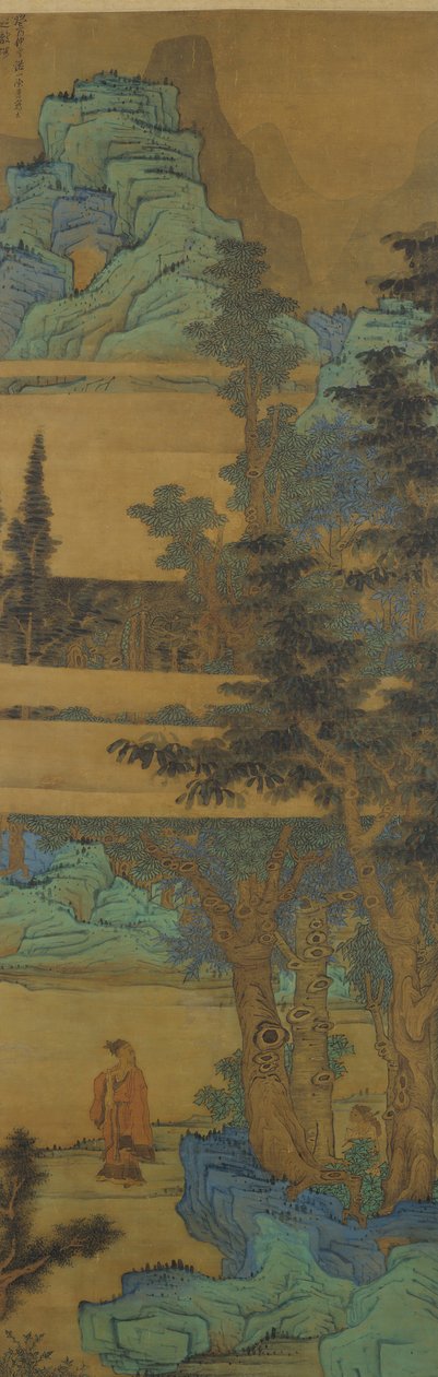 Paysage dans le style bleu et vert - Chen Hongshou