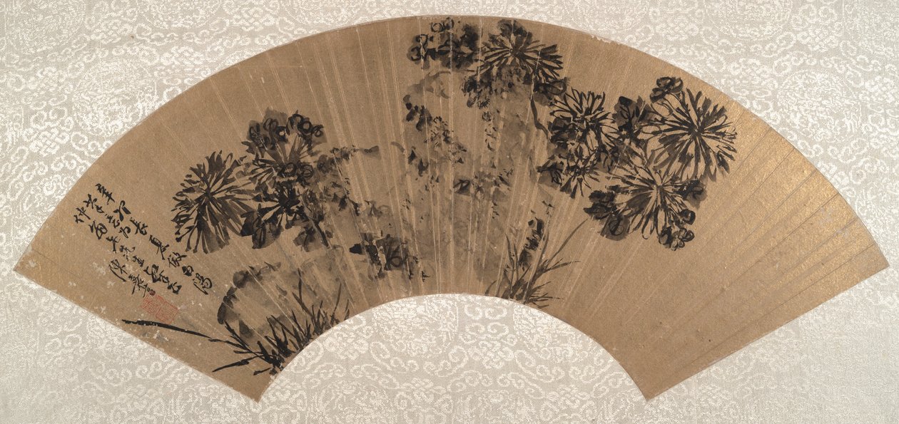 Chrysanthèmes et rocher - Chen Jiayan