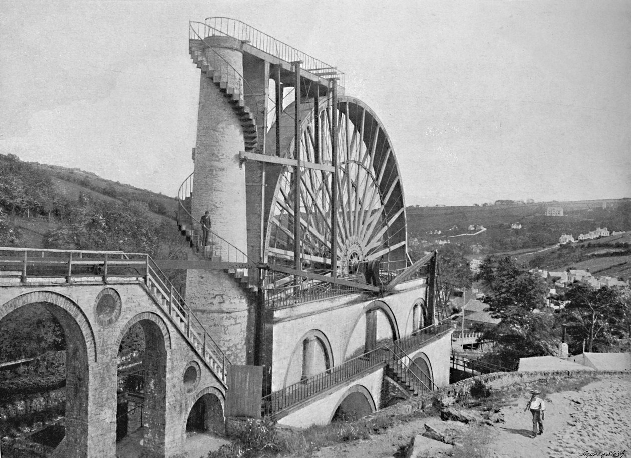 Roue de Laxey, Île de Man, vers 1896 - Chester Vaughan