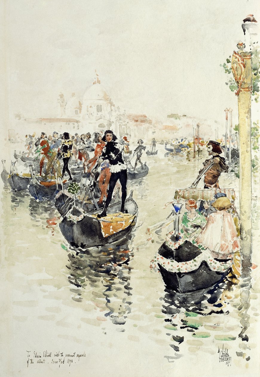 Une régate vénitienne - Childe Frederick Hassam