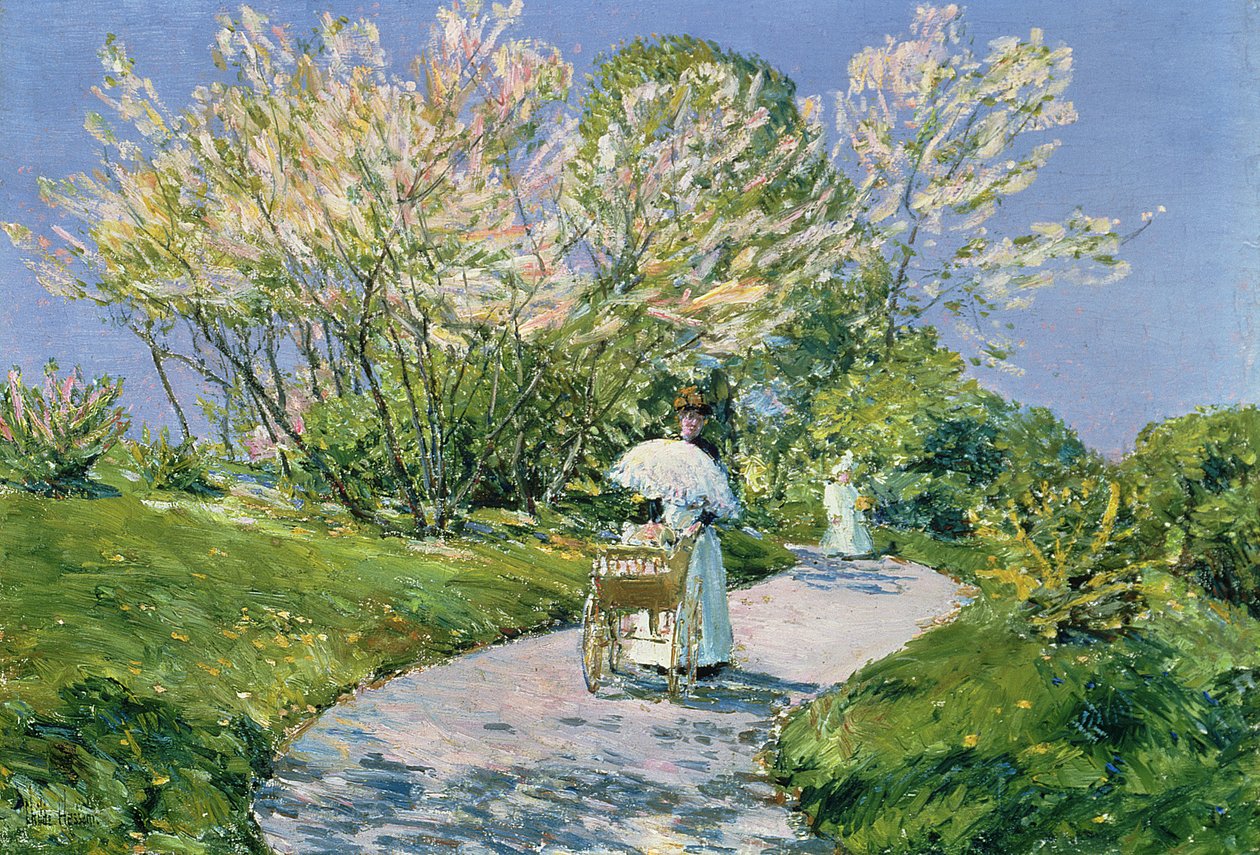 Promenade dans le parc - Childe Frederick Hassam