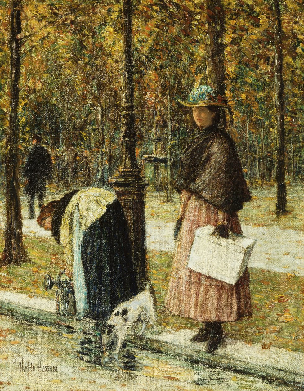 Soirée, Champs-Élysées (près du Louvre) - Childe Frederick Hassam