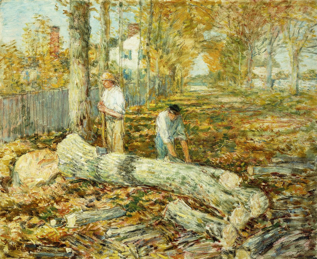 Bûcherons (Le Vieil Orme) - Childe Frederick Hassam