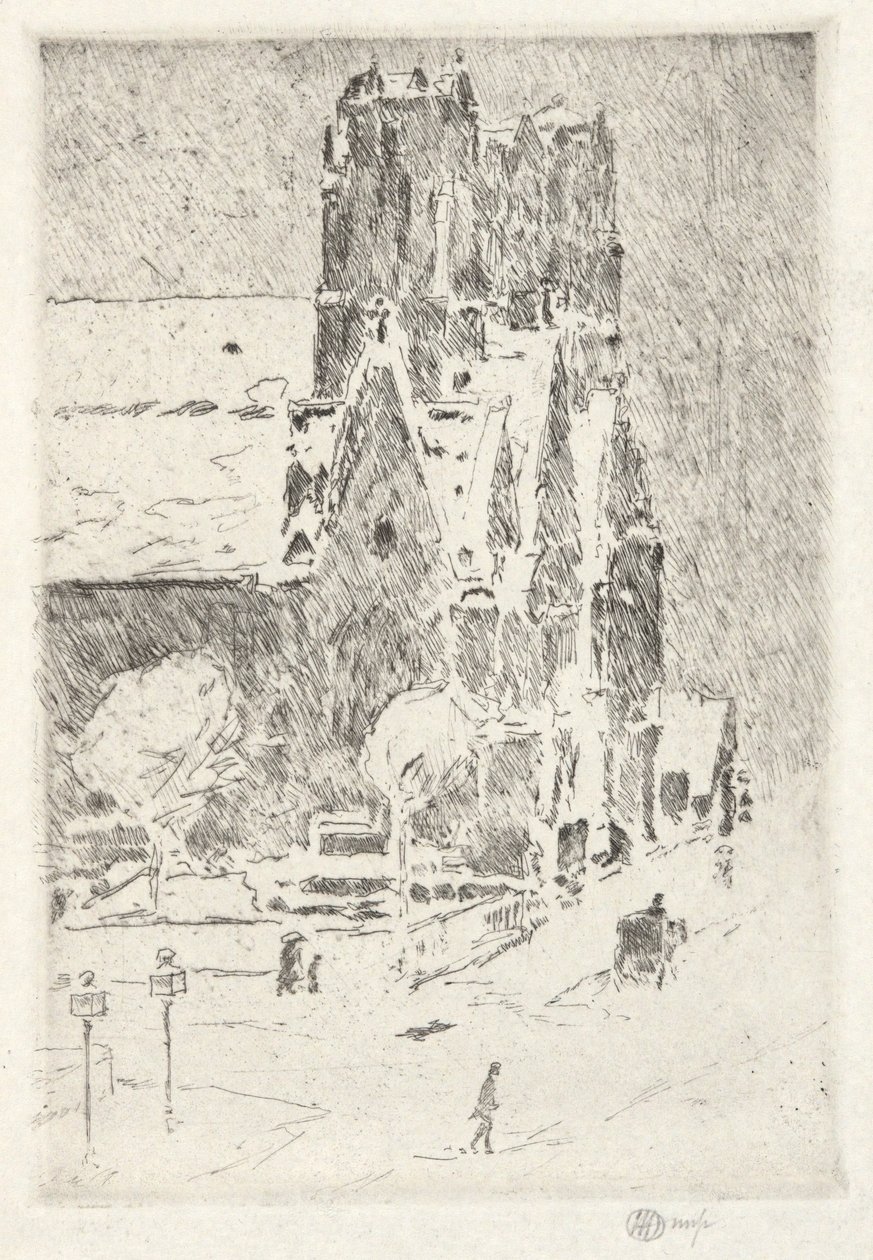 Église du Calvaire sous la neige - Childe Hassam