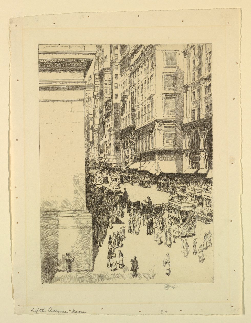 Cinquième Avenue, midi - Childe Hassam
