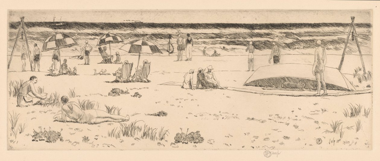 Le Club de Plage, Easthampton - Childe Hassam
