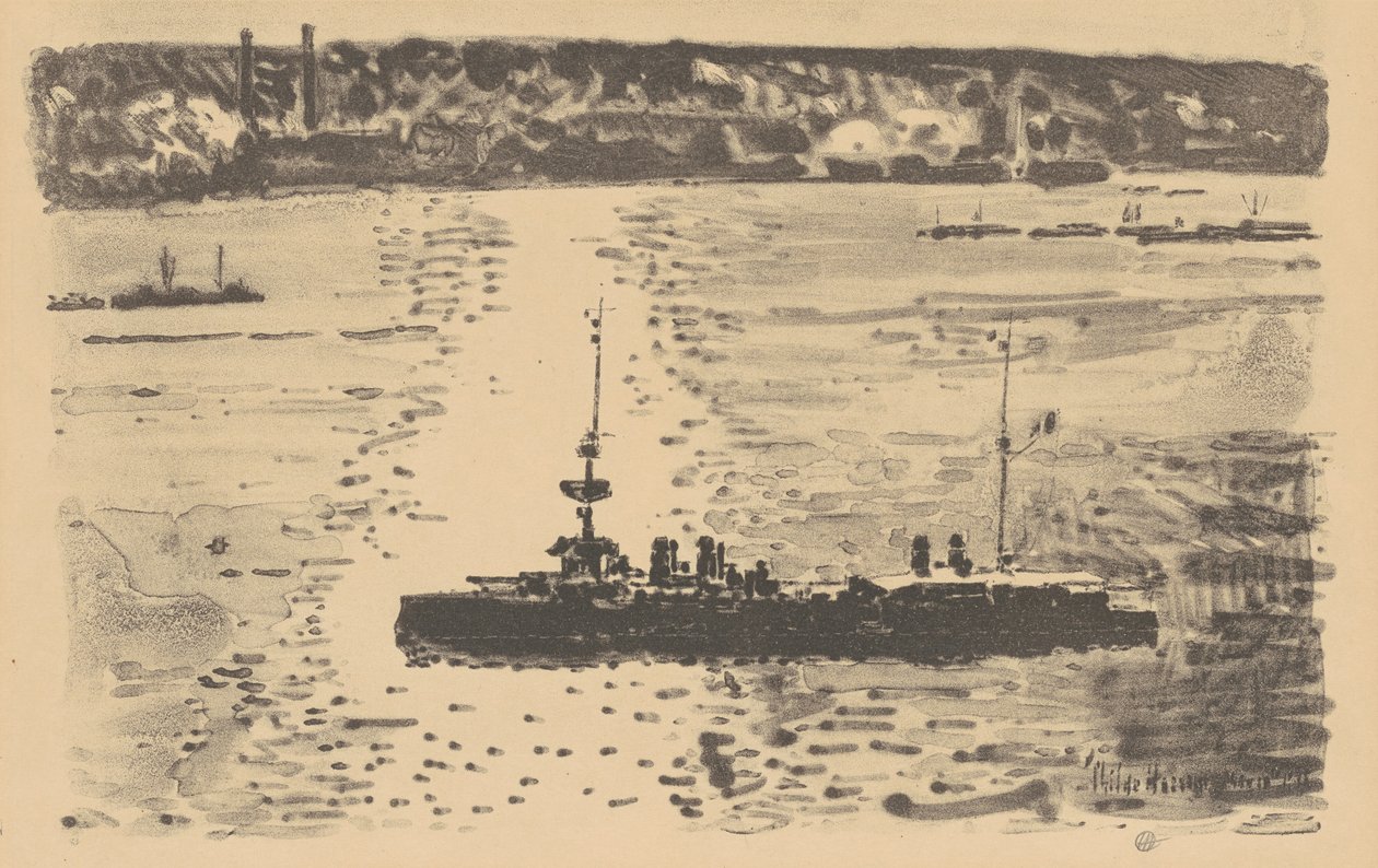 Le croiseur français - Childe Hassam
