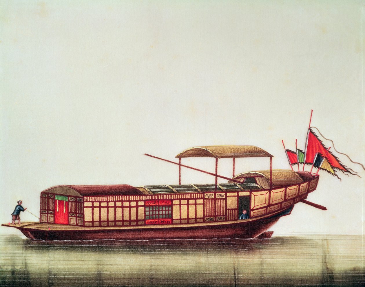Un sampan chinois, période Qianlong (1736-96) - Chinese School