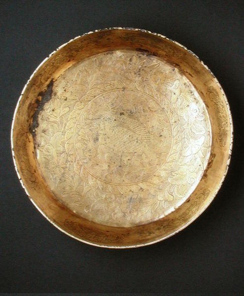 Bassin, dynastie Tang (argent doré) - Chinese School