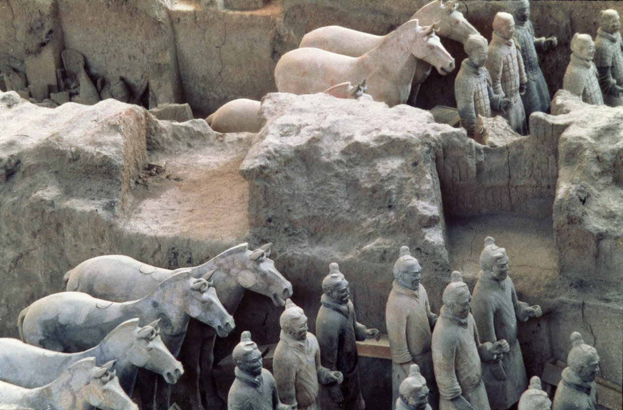 Armée de terre cuite, dynastie Qin, 210 av. J.-C. (détail) - Chinese School
