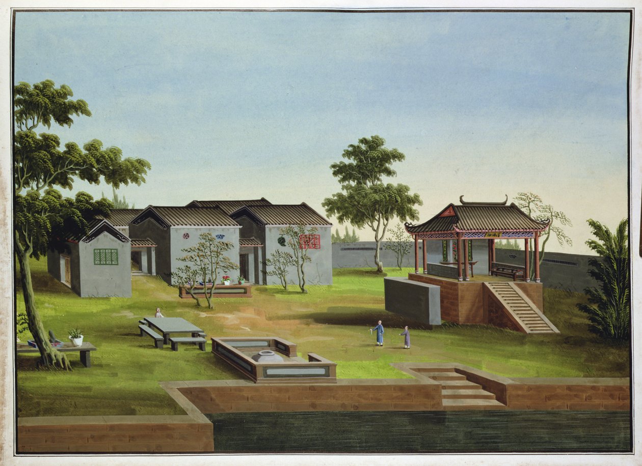 Scène de jardin, c.1820-40 - Chinese School